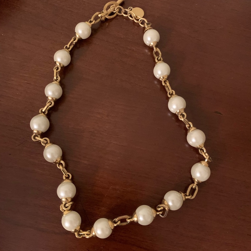 Faux pearl necklace